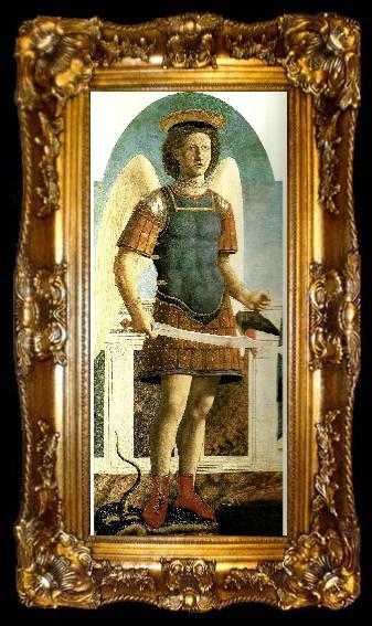 framed  Piero della Francesca polyptych of saint augustine, ta009-2